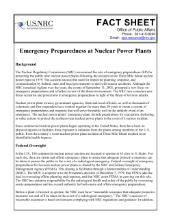 Emergency Planning - Nuclear Regulatory Commission