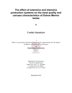 The effect of extensive and intensive production systems on the