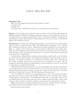 LAB 2: Behr Free Fall