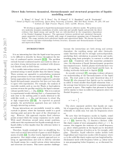 Direct links between dynamical, thermodynamic and structural