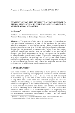 EVALUATION OF THE ZIGBEE TRANSMISSION REPE