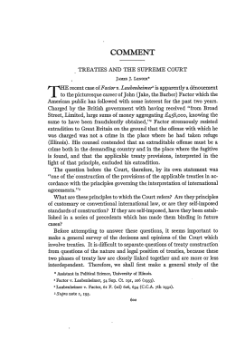 Treaties and the Supreme Court - Chicago Unbound