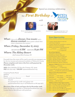 the First Birthday of - Open Arms Free Clinic