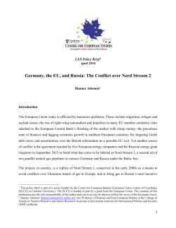 The Conflict over Nord Stream 2
