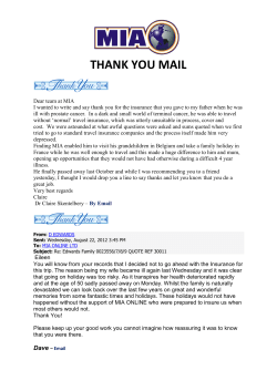 thank you mail - MIA