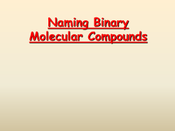 Naming Binary Molecular Compounds