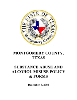 montgomery county, texas substance abuse and alcohol misuse