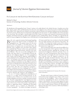Journal of Ancient Egyptian Interconnections
