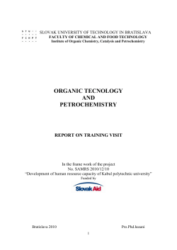 Case Study: Petroleum - Slovak University of Technology in Bratislava
