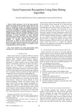 Facial Expression Recognition Using Data Mining Algorithm