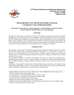 Measurement of the Human Body Damage Caused by Collapsed