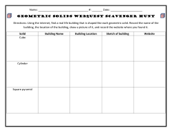 Name: #: ______ Date: Geometric Solids WebQuest Scavenger