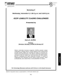 OCIP Liability Claims Challenges