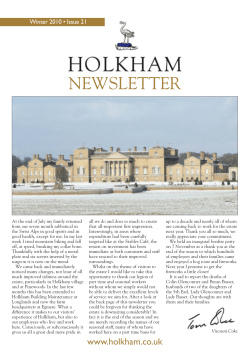 NEWSLETTER - Holkham Hall