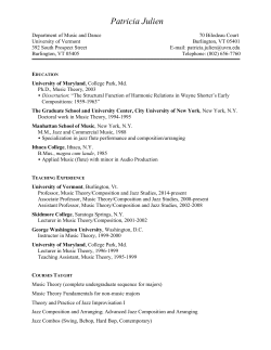 Julien Annual Activity 2015 CV