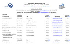 SINGLE FAMILY PROGRAMS DIRECTORY