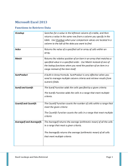 Microsoft Excel 2013 - Starlight Education