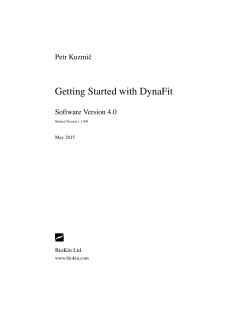 Getting Started with DynaFit
