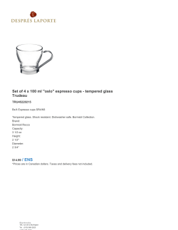 Set of 4 x 100 ml "oslo" espresso cups