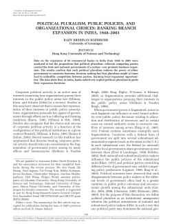 political pluralism, public policies - HKUST Business School