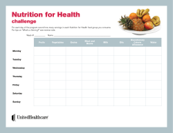 Nutrition for Health