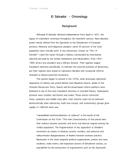 El Salvador - Chronology - Kellogg Institute for International Studies