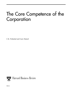 The Core Competence of the Corporation