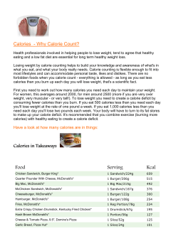 Calories - The Yellow Practice