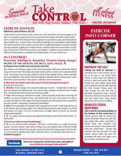 Take CONTR LEat Well. Stay Active. Reduce Your