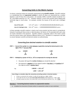 Converting Units in the Metric System
