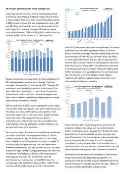GB margins positive despite above average costs Latest figures from