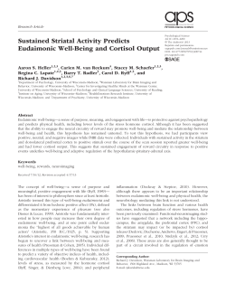 Sustained Striatal Activity Predicts Eudaimonic Well