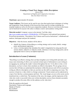 Creating a Visual Text - San Jose State University