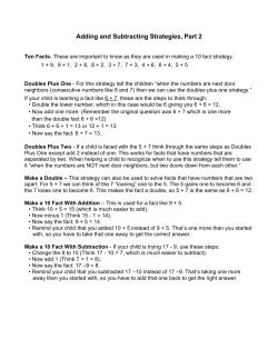 Math Fact Strategies