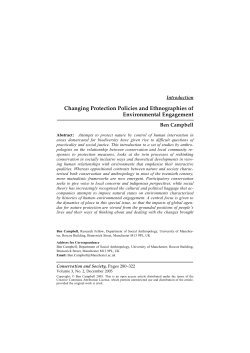 RE-PLACING NATURE: ANTHROPOLOGICAL ENCOUNTERS