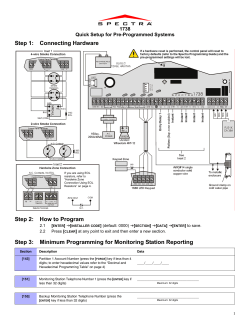 1738 : Quick Setup for Pre