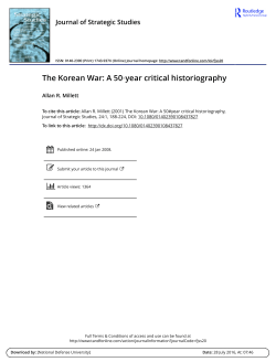 The Korean War: A 50‐year critical historiography