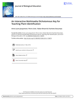 An Interactive Multimedia Dichotomous Key for - OER