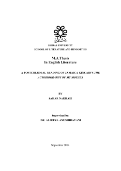 MAThesis In English Literature