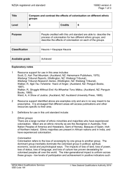 16063 Compare and contrast the effects of colonisation on different