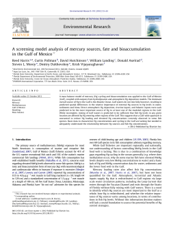 A screening model analysis of mercury sources, fate and