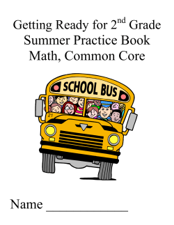 Getting Ready for 2 Grade Summer Practice Book Math