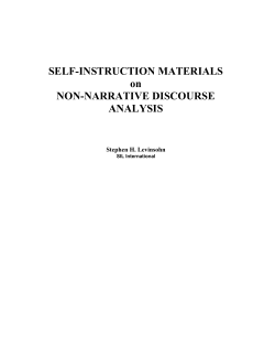 SELF-INSTRUCTION MATERIALS on NON
