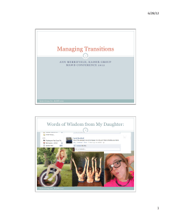 Managing Transitions