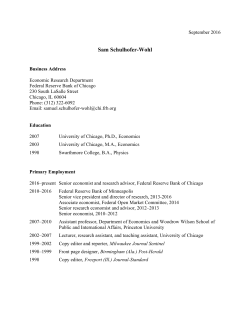 Sam Schulhofer-Wohl - Federal Reserve Bank of Chicago
