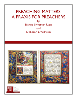 PREACHING MATTERS: A PRAXIS FOR PREACHERS