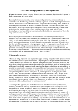 Zonal features of phytodiversity and regeneration