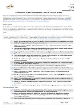 Grade 05 Social Studies Unit 02 Exemplar Lesson 01