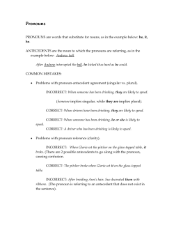 Pronouns - UA Writing Center