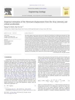 Empirical estimation of Newmark displacement from the Arias